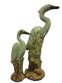 Pair of Heron Garden Statues